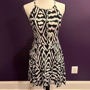 Black and white Halter dress